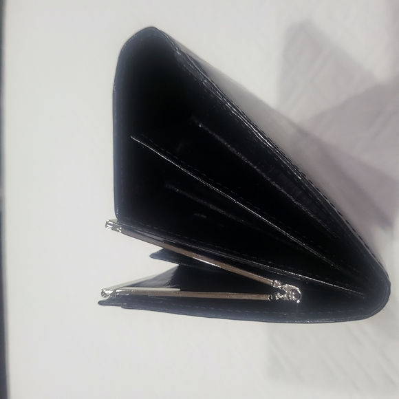 Yves Saint Laurent Black Smooth Leather Paris Long Wallet - Picture 7 of 11